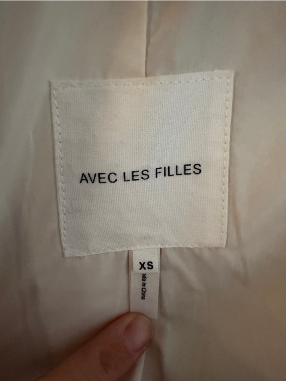 Avec Les Filles White Long Faux Fur Double Breasted Coat XS/S - Picture 5 of 6